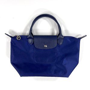 SOLD Longchamp Le Pliage Neo Navy Blue Top Handle Tote Handbag Without Strap